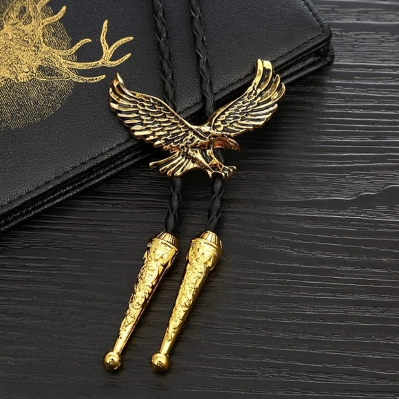New eagle bolo tie. Silver available.  Other styles available. - Picture 1 of 3